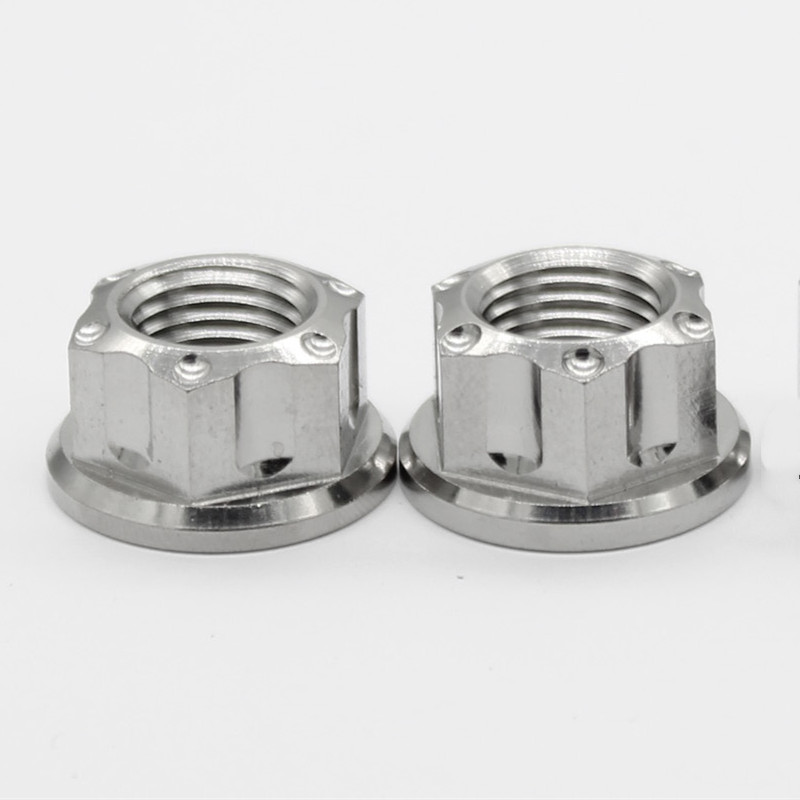 DIN6926 Hexagon flange lock titanium nut with nylon insert